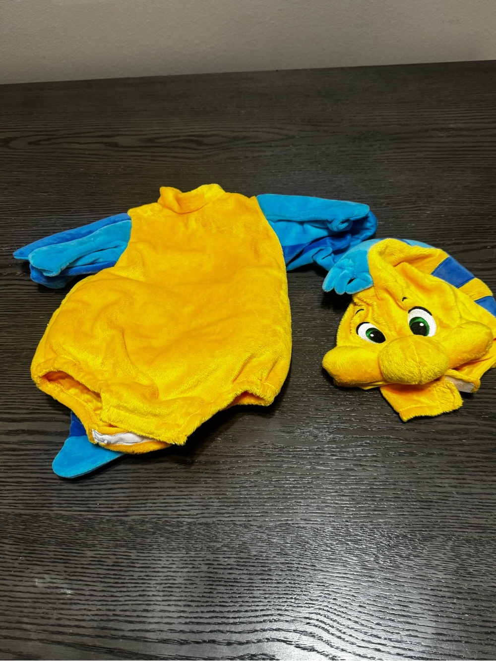 Flounder Disney Yellow & Blue Kids Fish Costume - Plush Character Outfit
